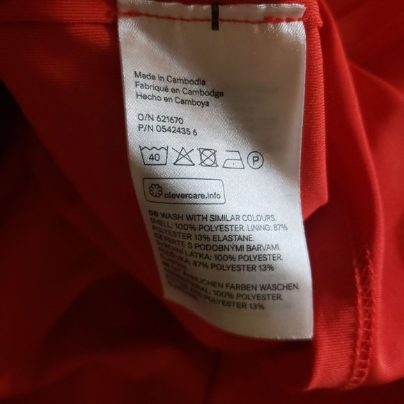 H&MDRESS SIZE 6 KNOT FRONT LONG SLEEVE RED ORANGE - Picture 10 of 10